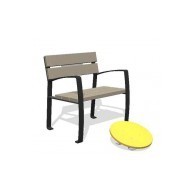 SILLÓN DE PLÁSTICO RECICLADO CON PLATO DE BOHLER.